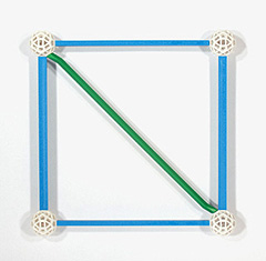 Green Lines als Diagonale im Quadrat