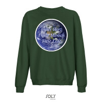 Sweatshirt als Statement "Freies Herz, Freier Mensch, Freie Erde"