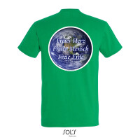 T-Shirt mit Botschaft „Freies Herz, Freier Mensch, Freie Erde“ – Statement-Shirt für Freiheit und Menschlichkeit
