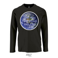 Langarmshirt mit Botschaft „Freies Herz, Freier Mensch, Freie Erde“ – Statement-Shirt für Freiheit und Menschlichkeit