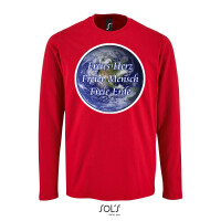 Langarmshirt mit Botschaft „Freies Herz, Freier Mensch, Freie Erde“ – Statement-Shirt für Freiheit und Menschlichkeit