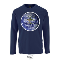 Langarmshirt mit Botschaft „Freies Herz, Freier Mensch, Freie Erde“ – Statement-Shirt für Freiheit und Menschlichkeit