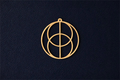 Fischblase - Vesica Pisces Raumschmuck Anhänger, 40 mm