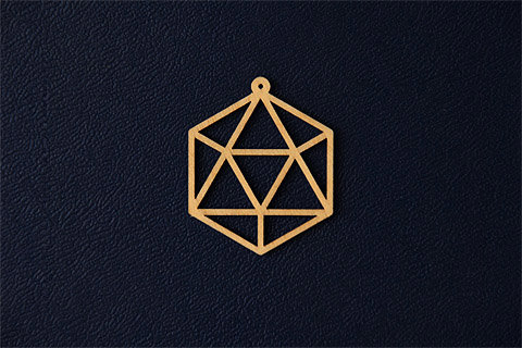 Ikosaeder - Wasser frei Raumschmuck Anhänger, 40 mm