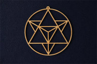 Sterntetraeder Mer-Ka-Ba Raumschmuck Anhänger, 65 mm