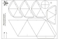 Bastelvorlage Sterntetraedernetz aus Karton, A3, weiß