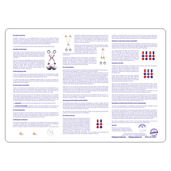 Meditationstafel Die Tafeln von Chartres blau/rot, A3 laminiert
